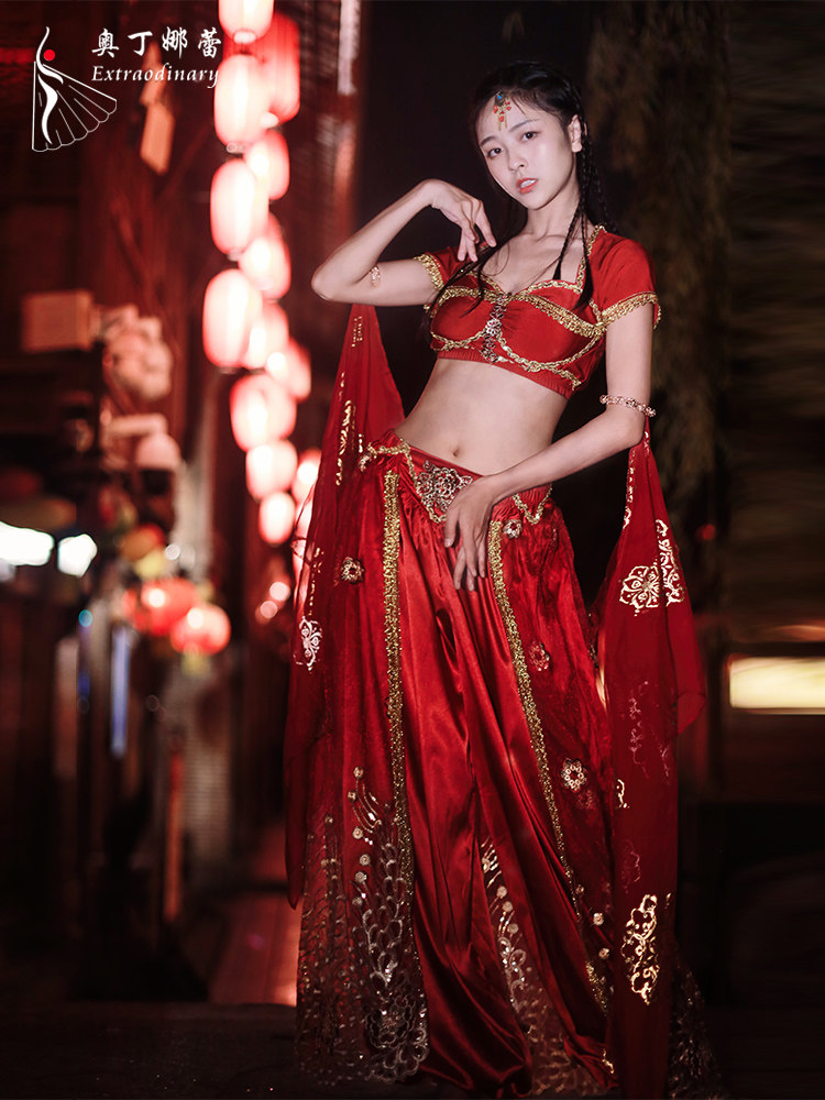 茉莉公主服装 古装女汉服中国风汉唐公主表演套装肚皮舞练功服女