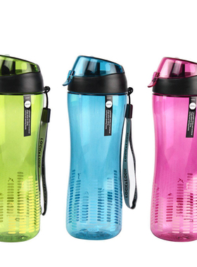 乐扣乐扣带手提绳便携防漏AQUA水杯热销绿色运动HLC629  650ml