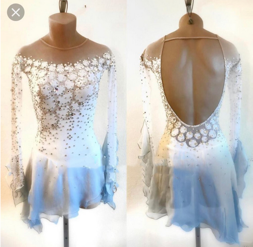花样滑冰艺术体操表演服儿童成人训练服童韵律操溜冰裙运动裙79