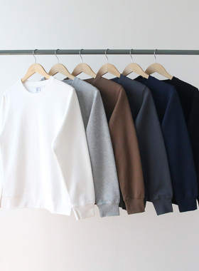 22年秋季新款上衣薄款白色灰色碳素灰色黑色套头圆领卫衣男女青春