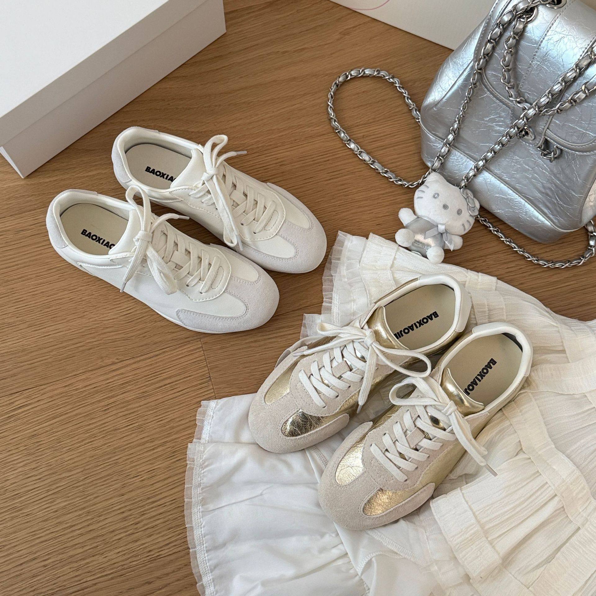 复古德训鞋女2026春季新款厚底百搭休闲运动阿甘鞋板鞋平底小白鞋,运动鞋new,运动休闲鞋,淘宝优惠券,粉丝福利购,淘宝优惠卷