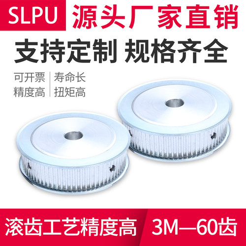 Slpu适用3M-60齿铝合金同步带轮