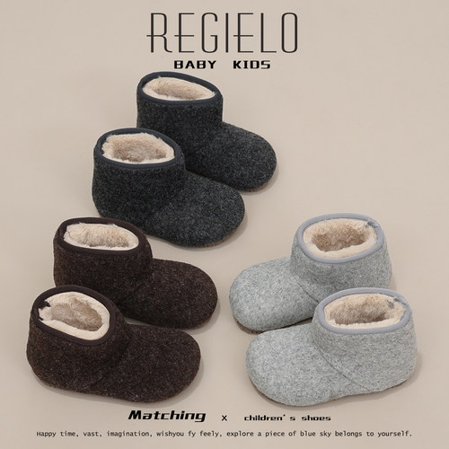 冬季女童大棉毛毡棉靴