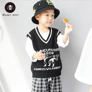 2023新款 宝宝马甲背心春秋冬洋气男童装 一件 潮中小童 清仓10元