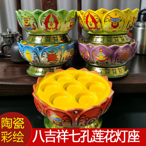 佛堂寺院蜡烛莲花烛台