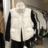 立领休闲白鸭绒马甲女2025冬季 羽绒服马夹XXJ871 宽松大版 新款 韩版