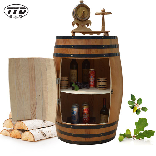 酒桶木桶橡木桶酒柜装饰木质酒庄