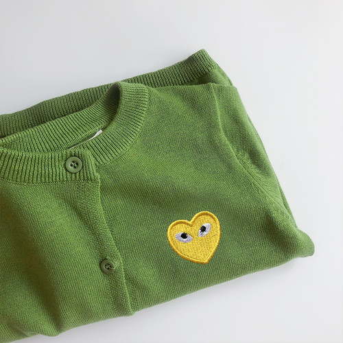 洋气儿童薄款针织草绿色舒适