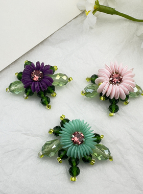手工编织花朵花簇DIY饰品配件
