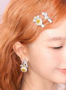 PP饰品《蜜》黄色蜜蜂发夹女小众设计感刘海夹搭配头饰边夹套装