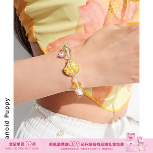 PP饰品《柠夏》柠檬水晶串珠925纯银手链女小众轻奢设计闺蜜手饰