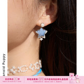 沈月同款 ·蓝天使星星925纯银珍珠耳环女小众设计耳饰无耳洞耳夹