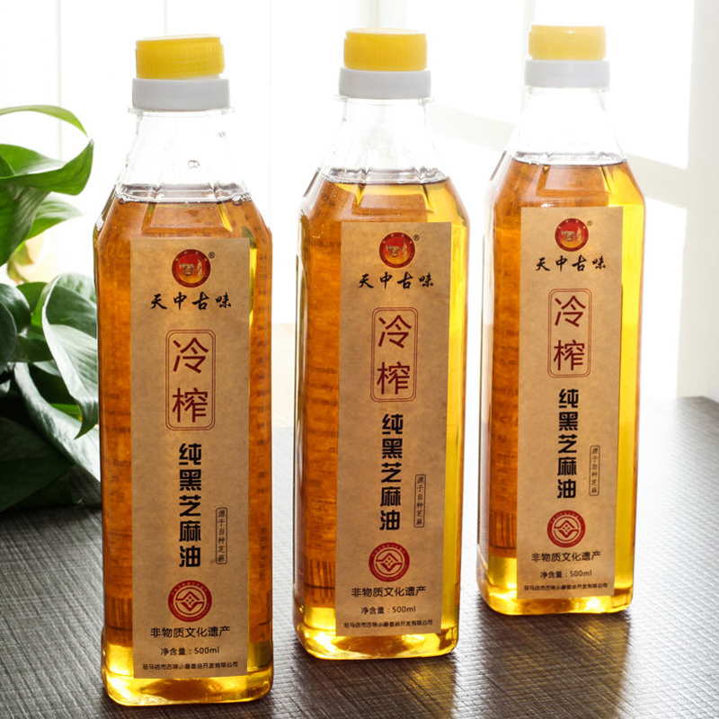 冷榨生榨黑芝麻油500ml