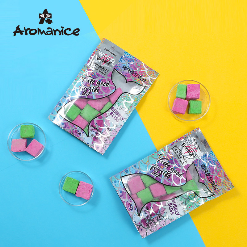 乐蔓美人鱼泡脚精油沐浴盐薰衣草趣味全身泡澡球香氛去角质炮弹油