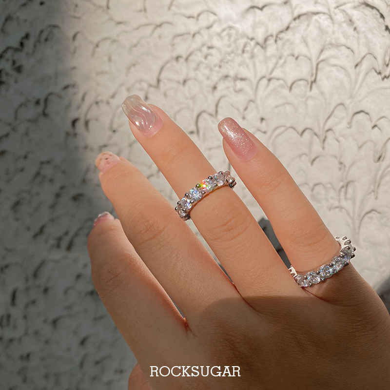 冰糖银饰/高级感璀璨女ins排钻