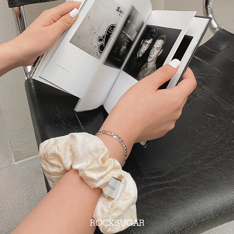冰糖银饰/ 中性ins冷淡风简约S925纯银费加罗粗链条手链情侣男女