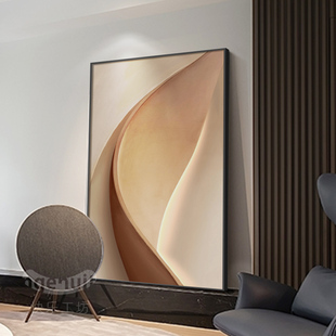 玄关装饰画画意式极简几何空间发光壁画画入户过道挂画画客厅轻奢