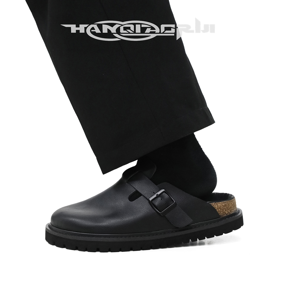 韩桥日记勃肯鞋男半拖厚底百搭