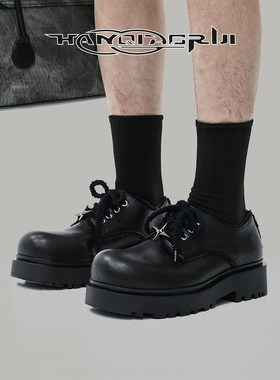 韩桥日记[裂变系列]四芒星设计cleanfit德比鞋男潮厚底通勤皮鞋潮