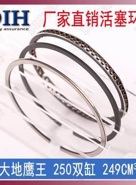 大地鹰王双缸水冷摩托车配件DD250G-2N-3N活塞环 缸径55mm 249CM3