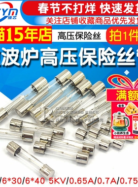 5KV 0.65A 0.7 0.75A 0.8 适用格兰仕美的微波炉高压保险丝管配件