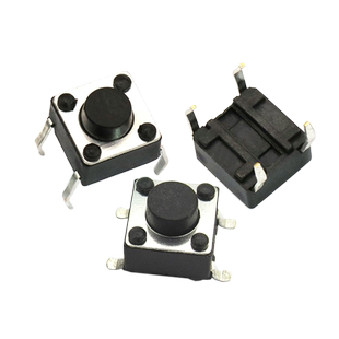 6*6*5MM按键按钮微动轻触开关小铜脚四脚4脚立式直插贴片电磁炉