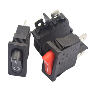 KCD1-110薄扁型船型开关2脚2档红黑6A250V9.5*21MM仪器仪表开关