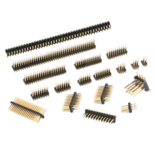 1.27mm间距 双排针 贴片针 直针 2*2P/3/4/20/40/50P 环保铜镀金