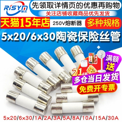 5x20mm6*30MM陶瓷保险丝管
