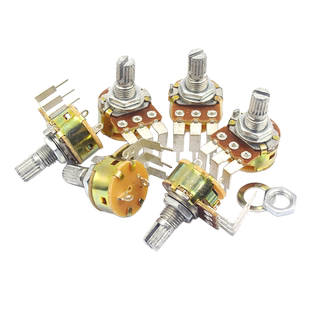 电位器带开关WH148 B500K B10K B50K B100K弯脚调光开关柄长15mm