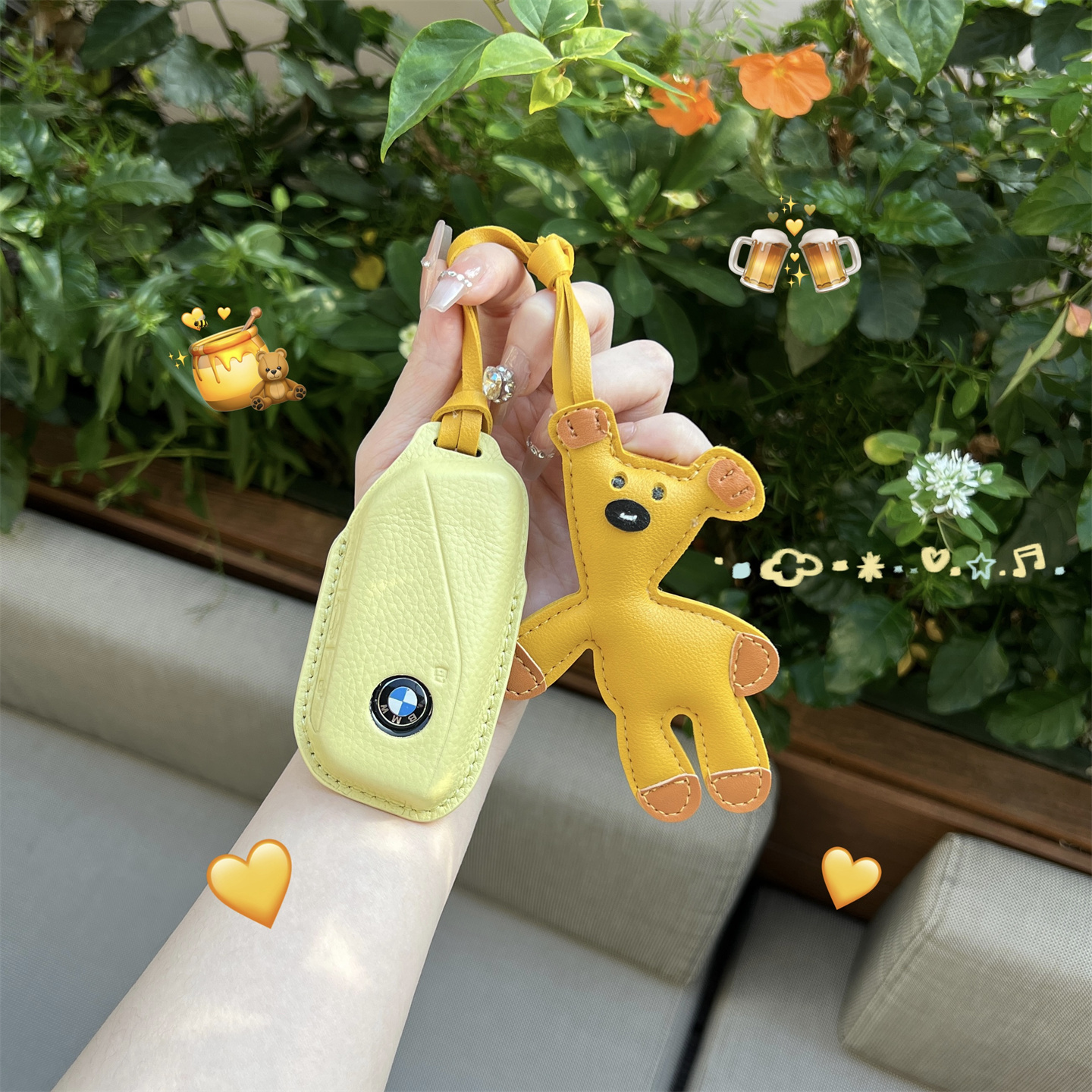 可可爱爱~~@宝马真皮钥匙套