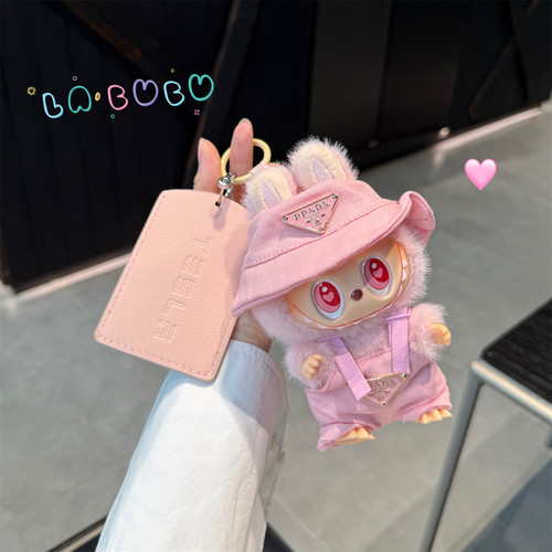 适用特斯拉卡片钥匙套model3/Y卡套modelX/S焕新nfc真皮拉布布