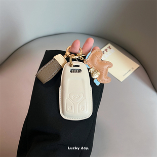 q5l a5壳扣q3真皮女 适用奥迪25款 q2l a4l车钥匙套a6l