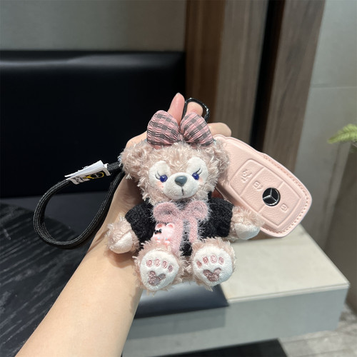 和小熊贴贴><奔驰真皮钥匙套