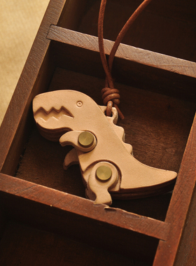 植鞣真皮自制创意个性可爱时尚动物阿楞车内装饰包挂件公仔扣钥匙