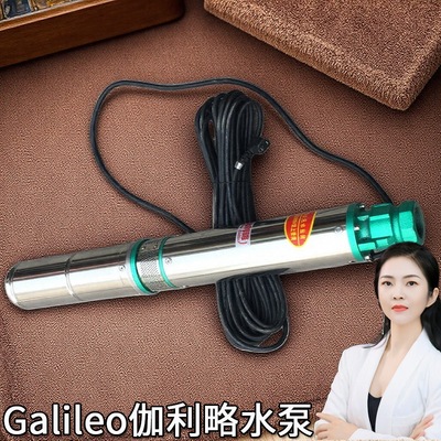 qj水井家用型流量进口单相不锈钢扬程米多级抽水泵深井潜水电泵