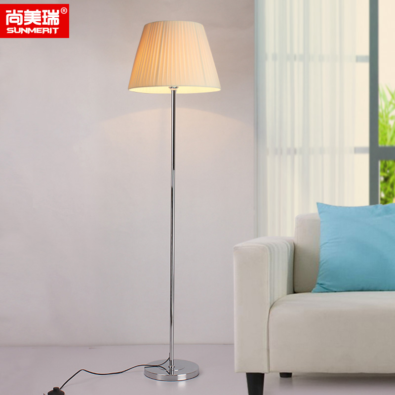 现代简约落地灯客厅客房米黄蓝