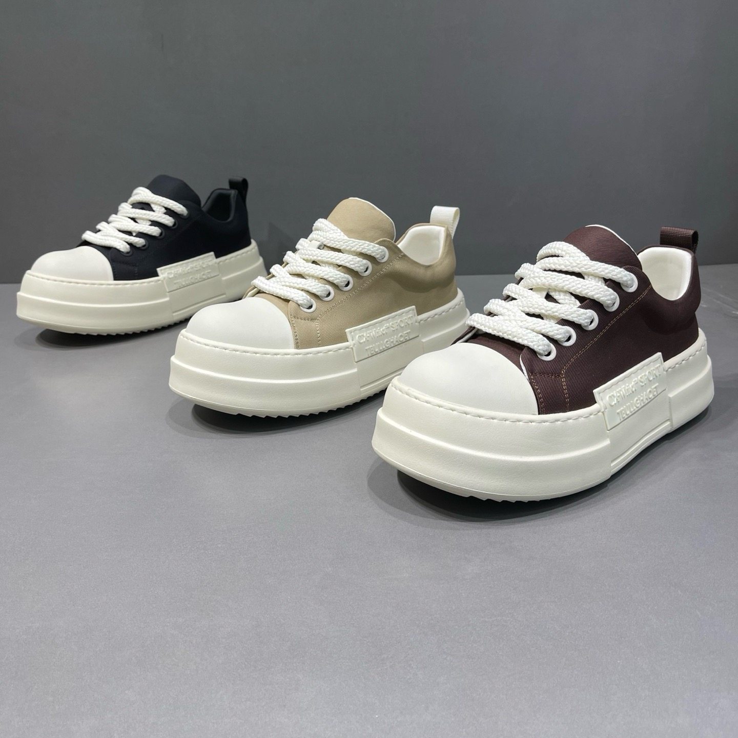 海丽男鞋春季系带厚底增高休闲鞋布面舒适透气简约百搭清爽潮板鞋,流行男鞋,休闲板鞋,淘宝优惠券,粉丝福利购,淘宝优惠卷