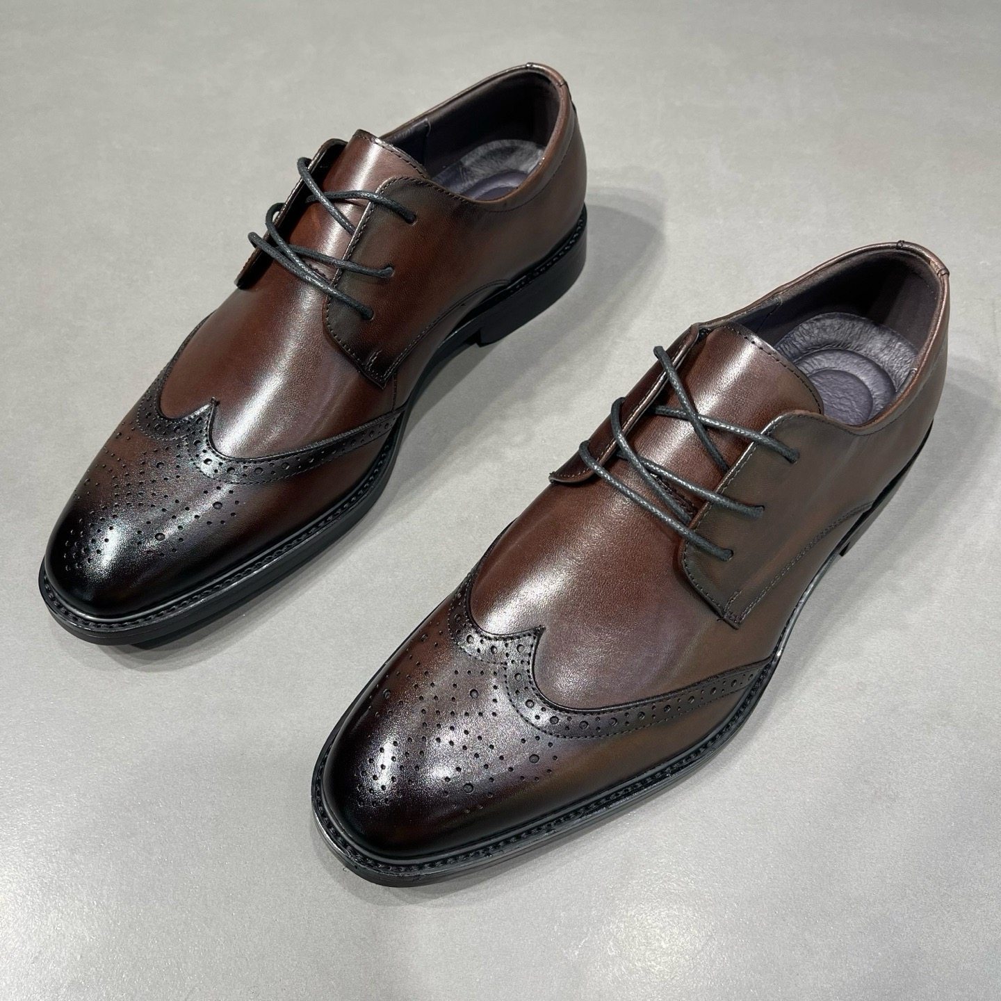 海丽男鞋春季厚底商务休闲鞋布洛克雕花职业装正装牛皮理发师皮鞋,流行男鞋,休闲皮鞋,淘宝优惠券,粉丝福利购,淘宝优惠卷