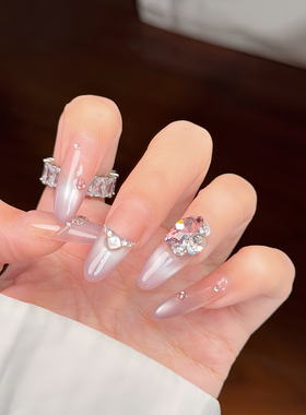 【Lilynail紫光掠影】手工穿戴甲温柔显白美甲贴片2026新款指甲贴