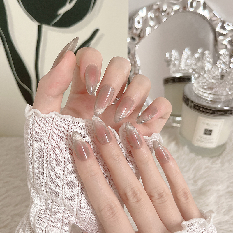 Lilynail蜜桃星河纯手工穿戴甲2024新款美甲中长款指甲贴片可拆卸