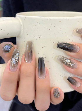 Lilynail暗黑冰透精灵碎钻穿戴甲