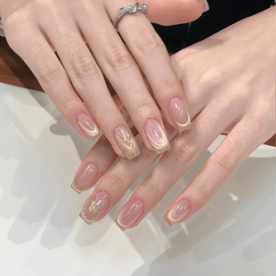 可定制美甲高级感猫眼指甲贴 手工穿戴甲短款 Lilynail圣光神谕
