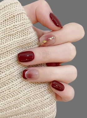 【Lilynail新年法式金箔】手工穿戴甲新年结婚婚礼美甲贴片可拆卸