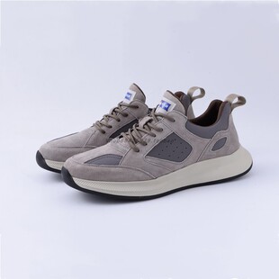 男鞋2023新款春秋款鞋牛皮面冬季健步鞋舒适透气内置支撑足弓鞋垫
