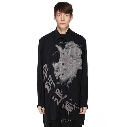 YOJI OOAK PRINT LONG SHIRT早期退職印花天丝宽松青山限定衬衫 - 封面