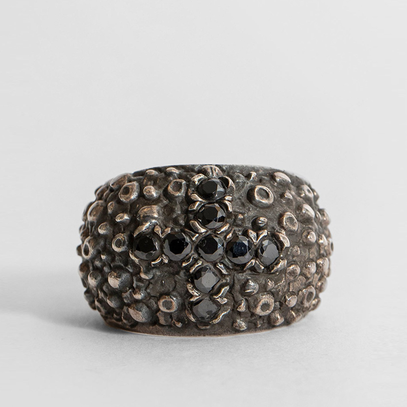 ooak钻石纯银手工礼品暗黑系戒指