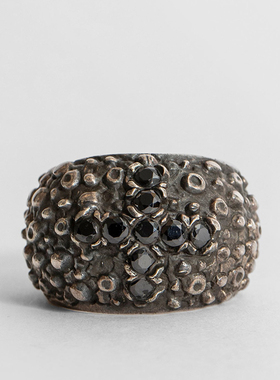 YOJI OOAK钻石925纯银戒指手工复古指环男士礼品暗黑系饰品首饰