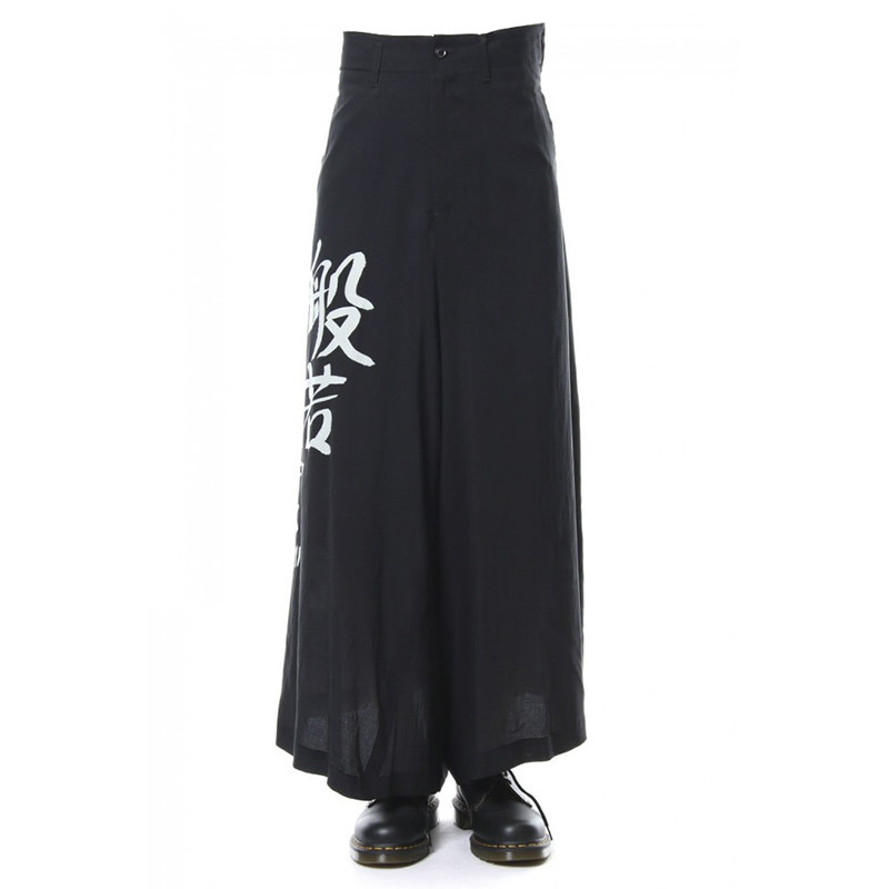 YOJIOOAKRELAXEDPANTS般若印花