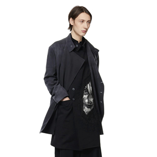 SUIT GABA 原创鬼脸拔染刺绣飘线重工西服休闲夹克男 OOAK YOJI